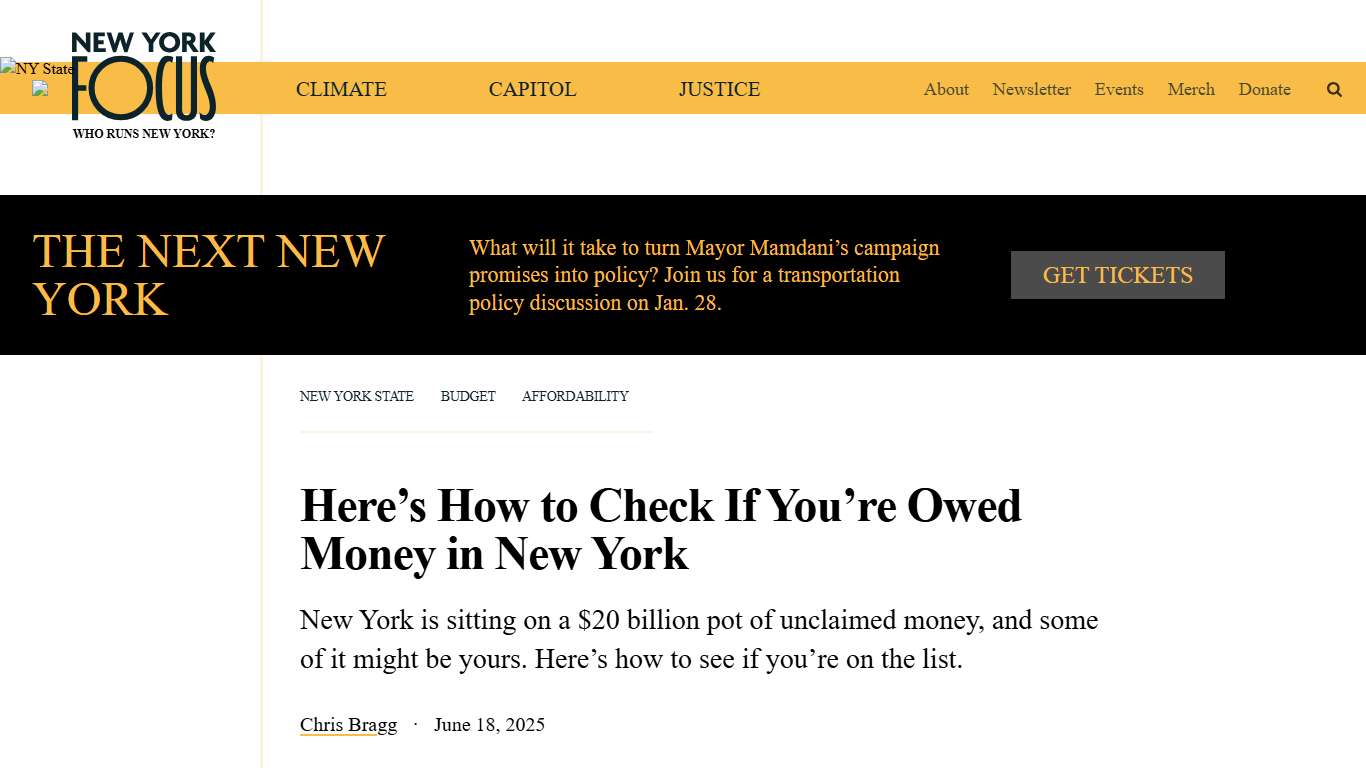 Here’s How to Check If You’re Owed Money in New York New York Focus